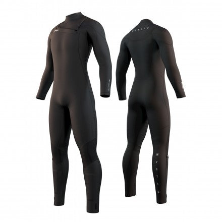 2021 Mystic Marshall wetsuit in black - features front and back external