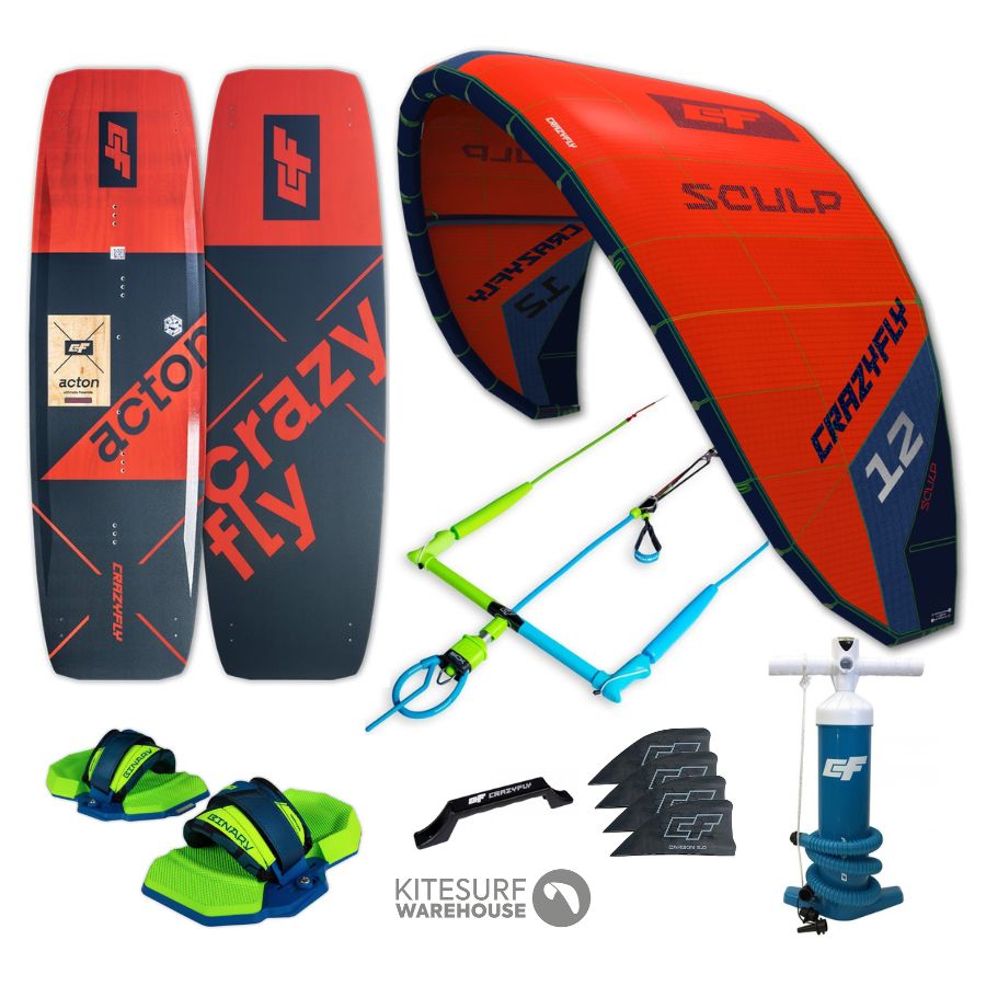 CrazyFly Sculp 2022 + CrazyFly Acton Package Kitesurf Warehouse