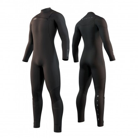 2021 Mystic Marshall wetsuit in black - features front and back external 